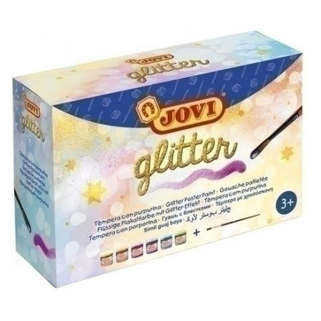 TEMPERA JOVI GLITTER  55 ml EST.6+pc
