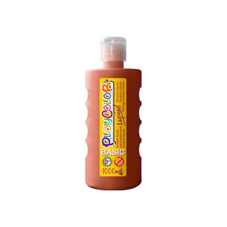 BOTE ERG. TEMPERA LIQ. PLAYCOLOR 1000ML MARRON