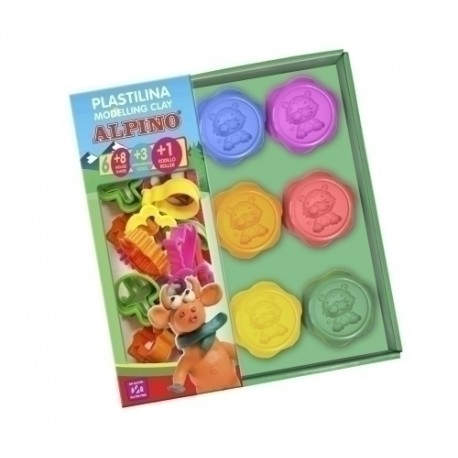 PLASTILINA ALPINO KIT 6 COL+ MOLDES