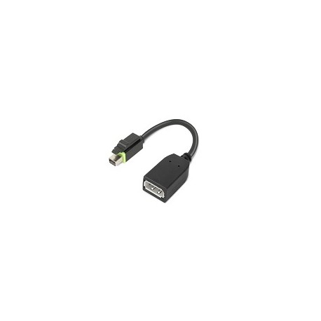 Lenovo 4X90Q93975 adaptador de cable de vídeo Mini DisplayPort DisplayPort Negro