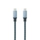 Nanocable Cable USB 3.2 Gen2x2 20Gbps 5A/100W, 4K/60Hz, USB-C/M-USB-C/M, Gris/Negro, 3 m