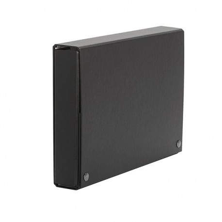 PARDO Caja de proyectos con broches extra forrado lomo 70mm 320x245m negro