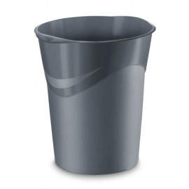 PAPELERA PLAST. CEP GLOSS CERRADA GRIS
