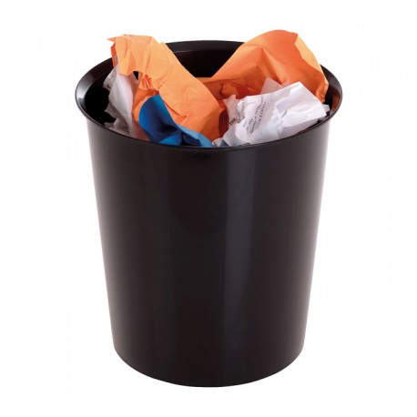 PAPELERA PLASTICO A-SERIES 14L NEGRO 305AS-02