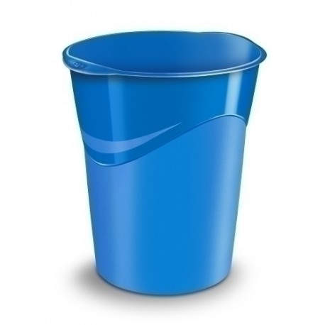 PAPELERA PLAST. CEP GLOSS CERRADA AZUL