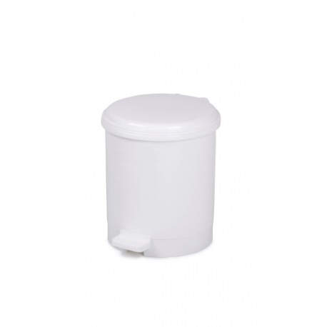 PAPELERA PL. CEP BLANCA C/TAPA PEDAL 6