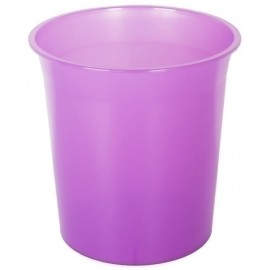 PAPELERA PLASTICO CERRADA TRASL.MALVA