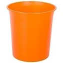 PAPELERA PLASTICO CERRADA TRASL.NARANJA