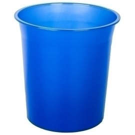 PAPELERA PLASTICO CERRADA TRASL.AZUL MAR