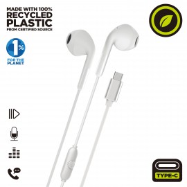 Muvit for charge auriculares estéreo e58 tipo c blancos