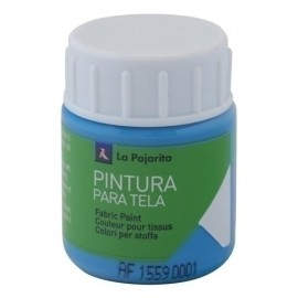 PINTURA TELA PAJARITA 25 ml CYAN T-07 - Pack de 6 unidades