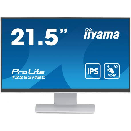 iiyama ProLite pantalla para PC 54,6 cm (21.5'') 1920 x 1080 Pixeles Full HD LCD Pantalla táctil Mesa Blanco