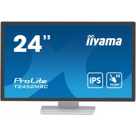 iiyama ProLite pantalla para PC 60,5 cm (23.8'') 1920 x 1080 Pixeles Full HD LCD Pantalla táctil Multi-usuario Blanco