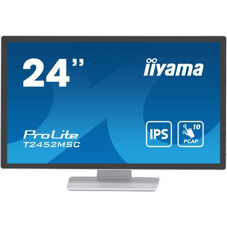 iiyama ProLite pantalla para PC 60,5 cm (23.8'') 1920 x 1080 Pixeles Full HD LCD Pantalla táctil Multi-usuario Blanco