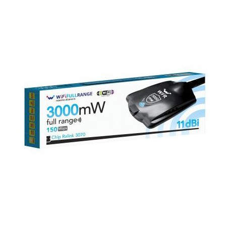 Wififullrange Adp. 3W Ralink 150N 11dBi USB WFR311