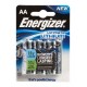 ENERGIZER - 1x4 Ultimate Lithium Mignon AA 1,5V - 635206