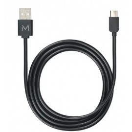 Mobilis 001278 cable USB 1 m USB A USB C/Lightning Negro