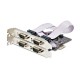 StarTech.com Tarjeta Serie PCI Express de 4 Puertos DB9 - Serial RS232/RS422/RS485