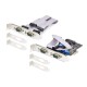 StarTech.com Tarjeta Serie PCI Express de 4 Puertos DB9 - Serial RS232/RS422/RS485