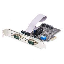 StarTech.com Tarjeta Serie PCIe de 2 Puertos - Tarjeta Serial PCI Express de 2 Puertos