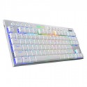 REDRAGON - REDRAGON K621W-RGB-SP RD teclado USB + RF Wireless + Bluetooth QWERTY Español Plata, Blanco - k621w-rgb-sp rd