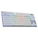 REDRAGON - REDRAGON K621W-RGB-SP RD teclado USB + RF Wireless + Bluetooth QWERTY Español Plata, Blanco - k621w-rgb-sp rd