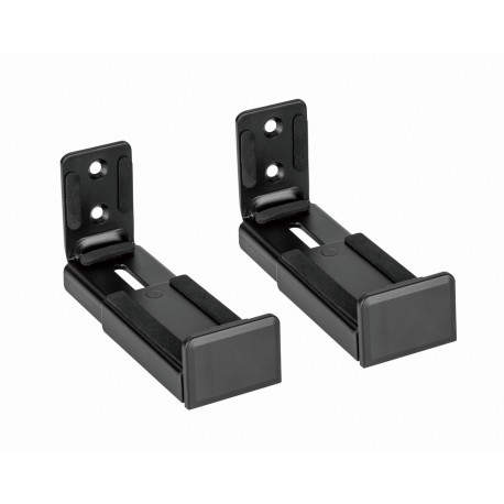 GEMBIRD - Gembird WM-SB-01 soporte de altavoz Pared Acrilonitrilo butadieno estireno (ABS), Acero Negro - wm-sb-01