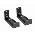 GEMBIRD - Gembird WM-SB-01 soporte de altavoz Pared Acrilonitrilo butadieno estireno (ABS), Acero Negro - wm-sb-01