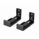 GEMBIRD - Gembird WM-SB-01 soporte de altavoz Pared Acrilonitrilo butadieno estireno (ABS), Acero Negro - wm-sb-01