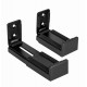 GEMBIRD - Gembird WM-SB-01 soporte de altavoz Pared Acrilonitrilo butadieno estireno (ABS), Acero Negro - wm-sb-01