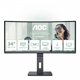 AOC CU34P3CV pantalla para PC 86,4 cm (34'') 3440 x 1440 Pixeles UltraWide Quad HD LED Negro