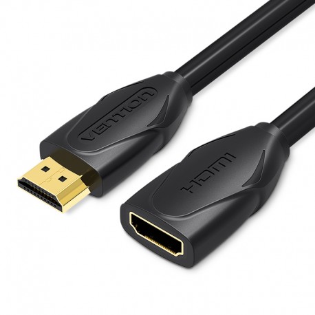 Vention Cable Alargador HDMI VAA-B06-B100/ HDMI Macho - HDMI Hembra/ 1m/ Negro
