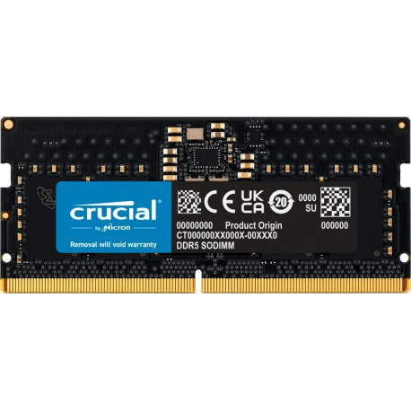 CRUCIAL  - Crucial 8GB (1x8GB) DDR5-5600 CL 46 SO-DIMM RAM Notebook Speicher módulo de memoria 5600 MHz ECC - ct8g56c46s5