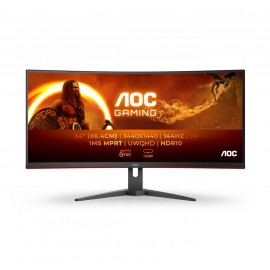 AOC - AOC G2 CU34G2XE/BK pantalla para PC 86,4 cm (34'') 3440 x 1440 Pixeles Negro, Rojo - CU34G2XE/BK