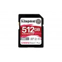 KINGSTON TECHNOLOGY - Kingston Technology Canvas React Plus 512 GB SDXC UHS-II Clase 10 - sdr2v6/512gb