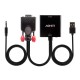 Lindy 38284 adaptador de cable de vídeo VGA (D-Sub) + 3,5mm HDMI + USB Negro