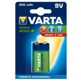 1 Varta Rechargeable Accu E Ready2Use NiMH 9V-Block 200 mAh