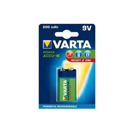 1 Varta Rechargeable Accu E Ready2Use NiMH 9V-Block 200 mAh