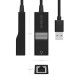 AISENS Conversor USB 3.0 a Ethernet Gigabit 10/100/1000 Mbps, Negro, 15 cm