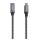 AISENS Cable USB 3.2 Gen2x2 Aluminio 20Gbps 8K@30Hz 5A 100W, Tipo USB-C/M-USB-C/H, Gris, 2.0 m