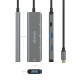 AISENS Hub USB 3.2 Gen1 5G USB-C, USB-C/M-1xUSB-C/H-3xUSB-A/H, Gris, 15 cm