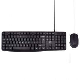 Ewent EW3007 teclado USB QWERTY Portugués Negro