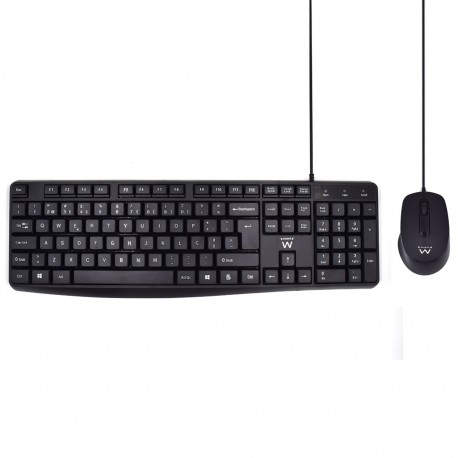 Ewent EW3007 teclado USB QWERTY Portugués Negro