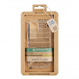 MUVIT - Funda muvit recycletek antibacteriana para apple iphone 12 mini transparente - MCCRS0041