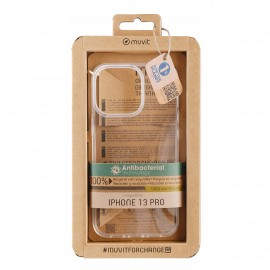 MUVIT - Funda muvit recycletek para apple iphone 13 pro antibacterias transparente - MCCRS0189