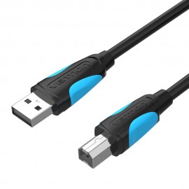 VENTION - Vention Cable USB 2.0 Impresora VAS-A16-B100/ USB Tipo-B Macho - USB Macho/ 1m/ Negro - VAS-A16-B100