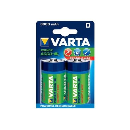VARTA - 1x2 Varta Rechargeable Akku D Ready2Use NiMH Mono 3000 mAh - 56720101402