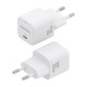 AISENS Cargador GaN 30W, 1xUSB-C PD3.0 QC4.0, Blanco