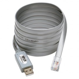 Tripp Lite U209-006-RJ45-X Cable Rollover USB-A a RJ45 Serial (M/M) - Compatible con Cisco, 250 Kbps, 1.83 m [6 pies], Gris