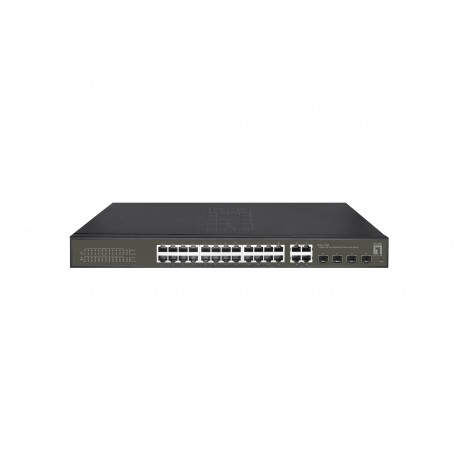 LevelOne GES-2128P switch Gestionado L2 Gigabit Ethernet (10/100/1000) Energía sobre Ethernet (PoE) Negro